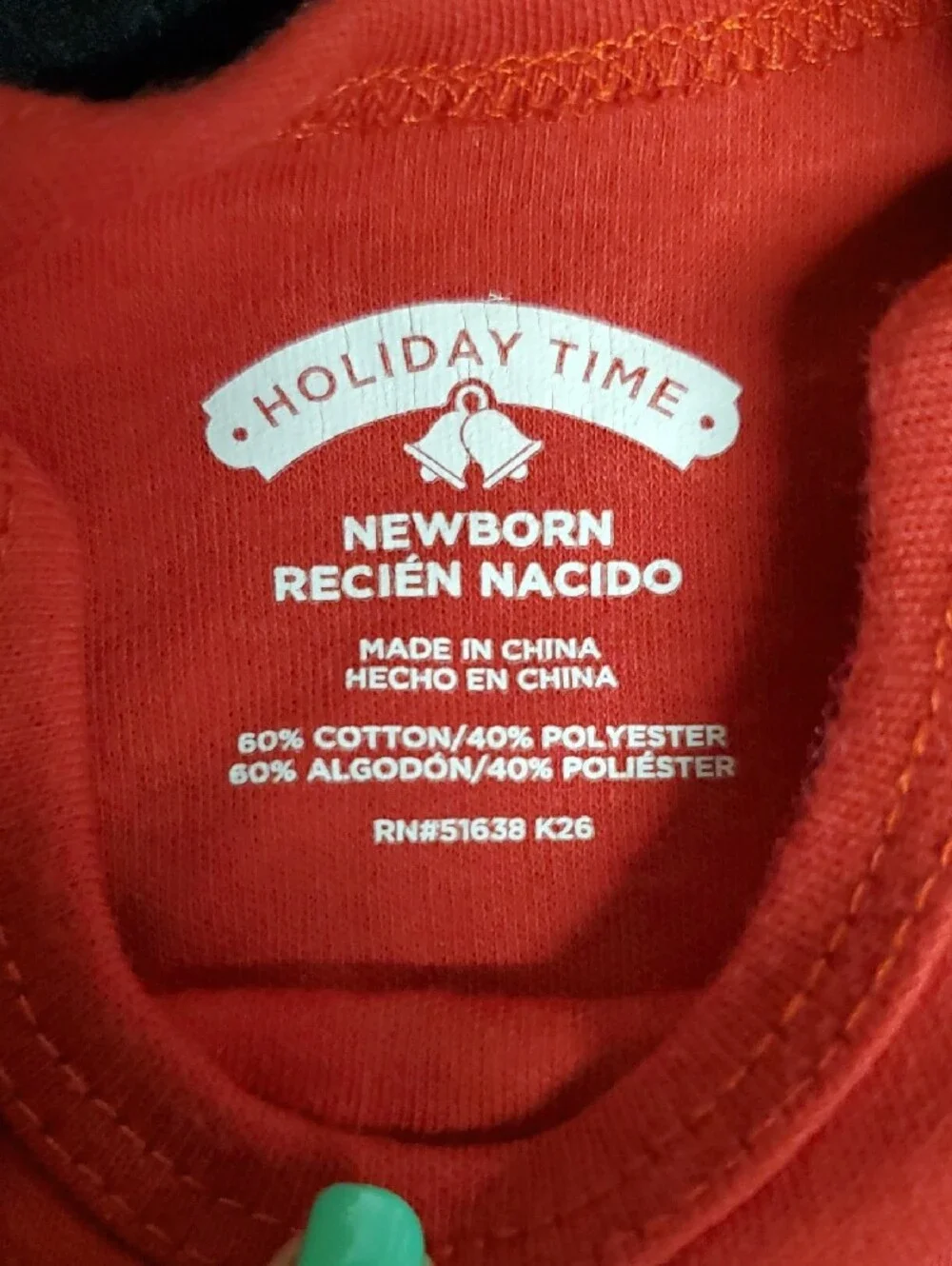 Two (Twin) Holiday Time Red Newborn Onesie
